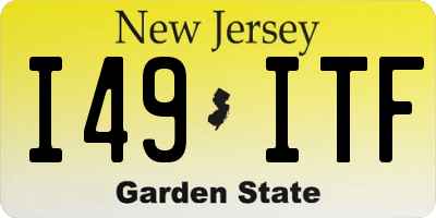 NJ license plate I49ITF