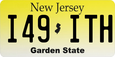 NJ license plate I49ITH