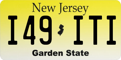 NJ license plate I49ITI