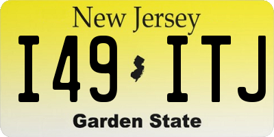 NJ license plate I49ITJ