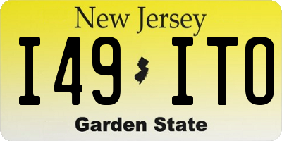 NJ license plate I49ITO