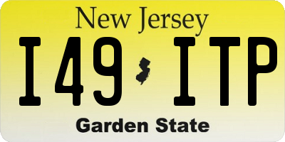 NJ license plate I49ITP