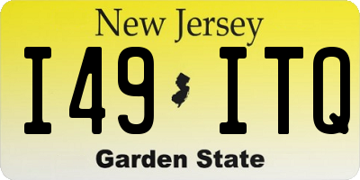 NJ license plate I49ITQ