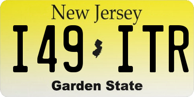 NJ license plate I49ITR