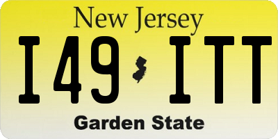 NJ license plate I49ITT