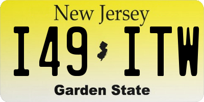 NJ license plate I49ITW