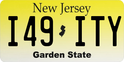 NJ license plate I49ITY