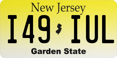 NJ license plate I49IUL