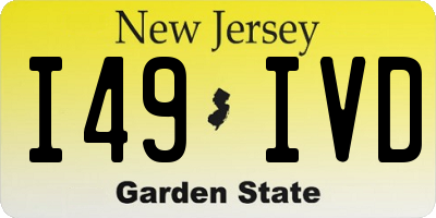 NJ license plate I49IVD