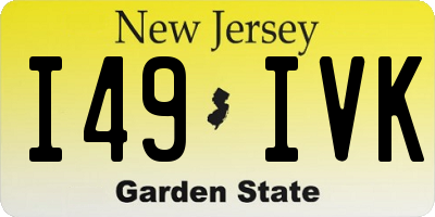NJ license plate I49IVK
