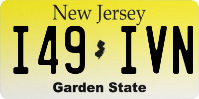 NJ license plate I49IVN
