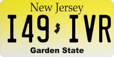 NJ license plate I49IVR