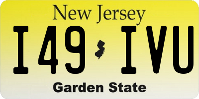 NJ license plate I49IVU