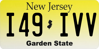 NJ license plate I49IVV