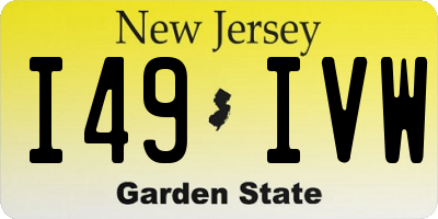 NJ license plate I49IVW