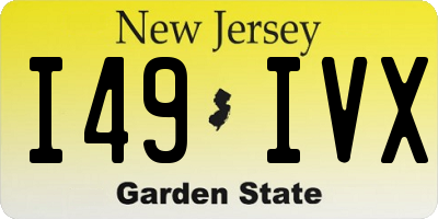NJ license plate I49IVX