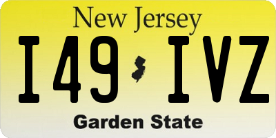 NJ license plate I49IVZ