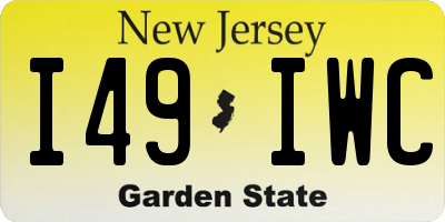 NJ license plate I49IWC