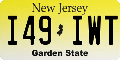 NJ license plate I49IWT
