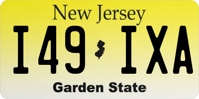 NJ license plate I49IXA