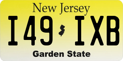NJ license plate I49IXB