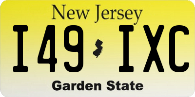 NJ license plate I49IXC