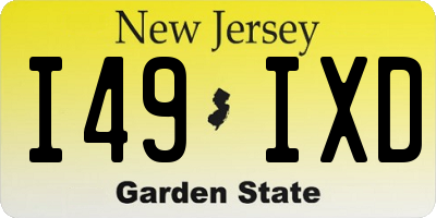 NJ license plate I49IXD