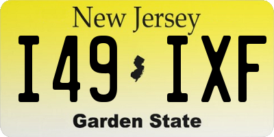 NJ license plate I49IXF
