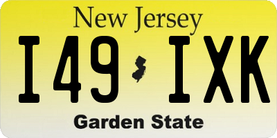 NJ license plate I49IXK