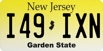 NJ license plate I49IXN