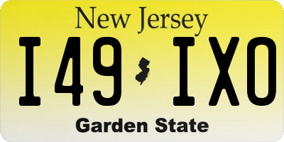 NJ license plate I49IXO