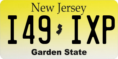 NJ license plate I49IXP