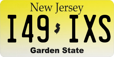 NJ license plate I49IXS