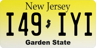 NJ license plate I49IYI
