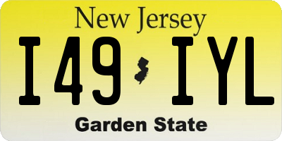 NJ license plate I49IYL