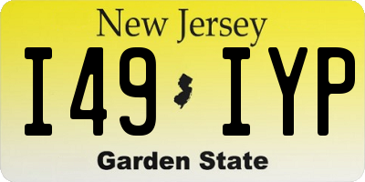 NJ license plate I49IYP