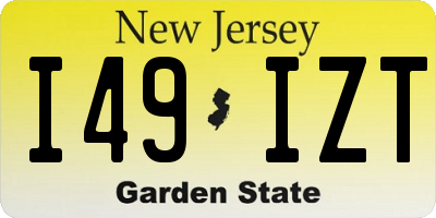 NJ license plate I49IZT