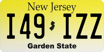 NJ license plate I49IZZ
