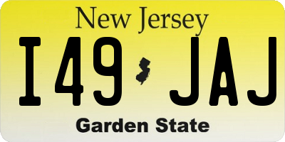 NJ license plate I49JAJ