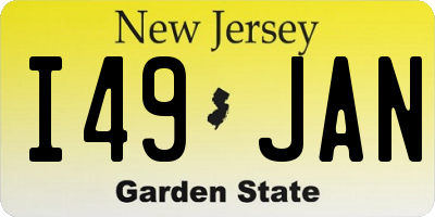 NJ license plate I49JAN