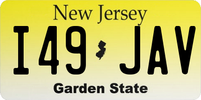 NJ license plate I49JAV