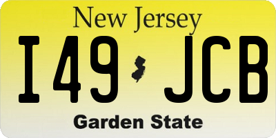 NJ license plate I49JCB