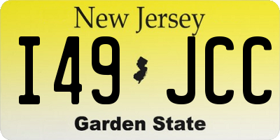 NJ license plate I49JCC