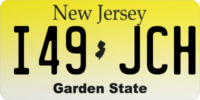 NJ license plate I49JCH