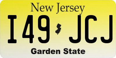 NJ license plate I49JCJ