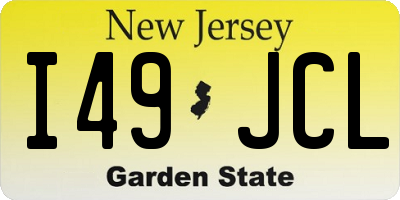 NJ license plate I49JCL