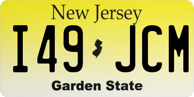NJ license plate I49JCM