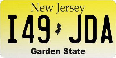 NJ license plate I49JDA