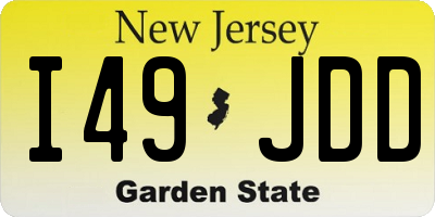 NJ license plate I49JDD