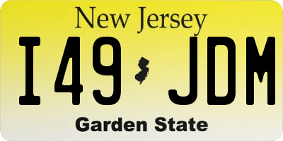 NJ license plate I49JDM